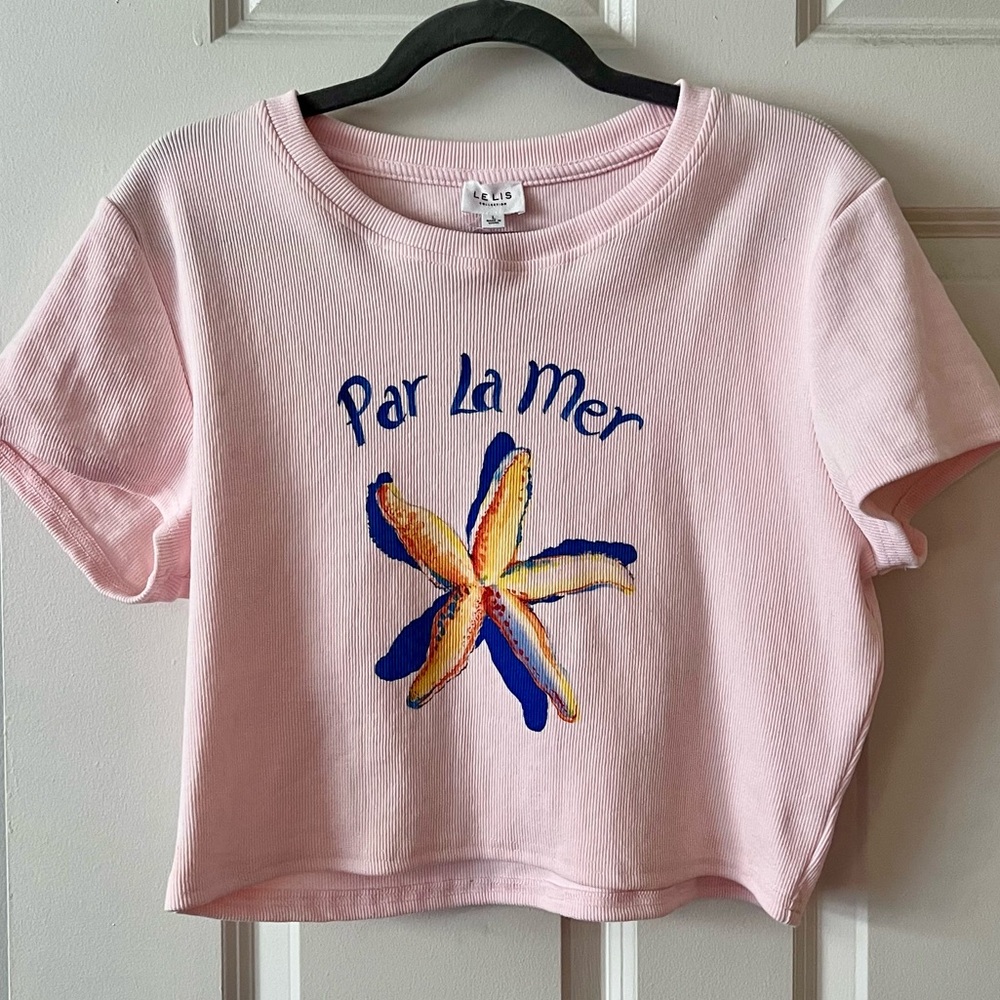 Par La Mer pink starfish cropped tee ✨🌊💗